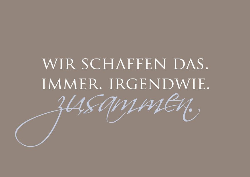 Postkarte "Wir schaffen das…" WUNDERWORT